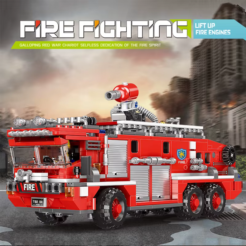 Bloques de construcción de camión de bomberos XINGBAO