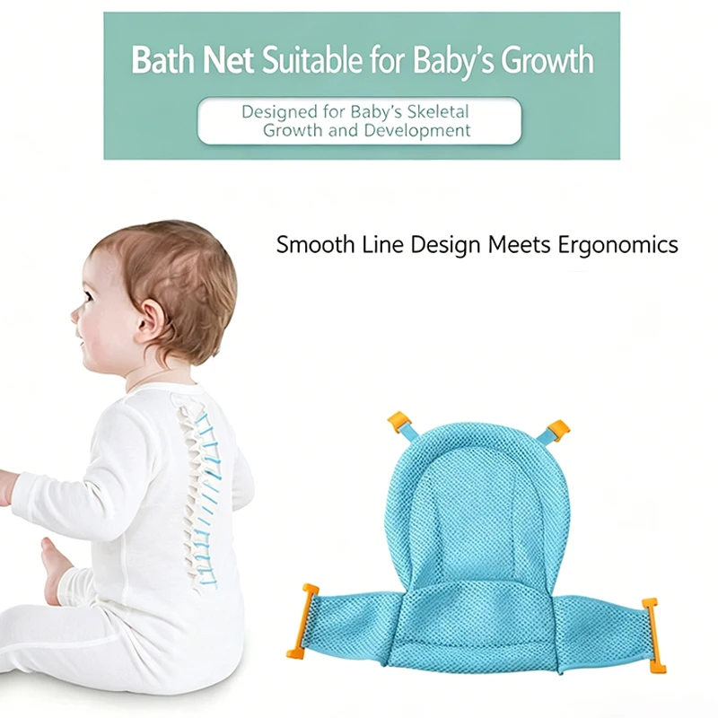 Soporte red para bañera de bebé con colchoneta antideslizante - imagen 3