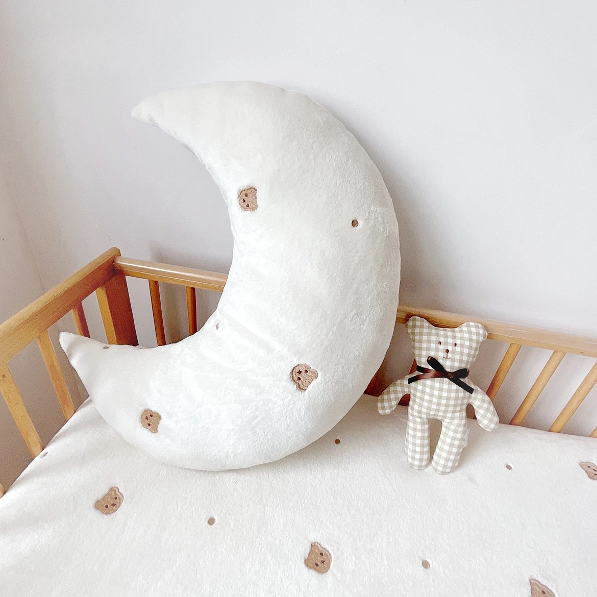 Almohada de Lactancia Bebé Diseño Oso – Algodón Suave para Recién Nacidos - imagen 4
