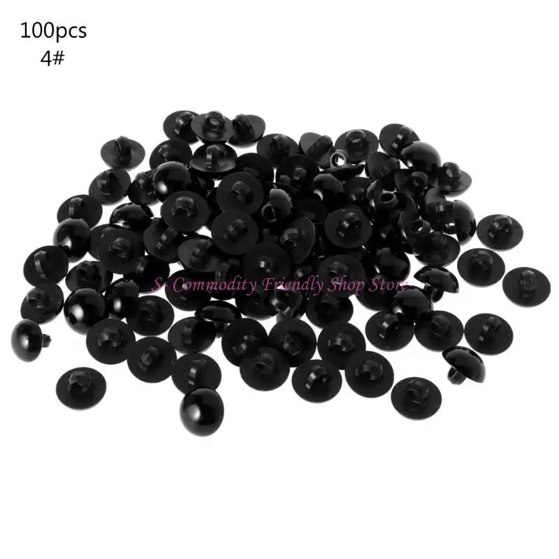 Botón de vástago negro para muñeca DIY de costura