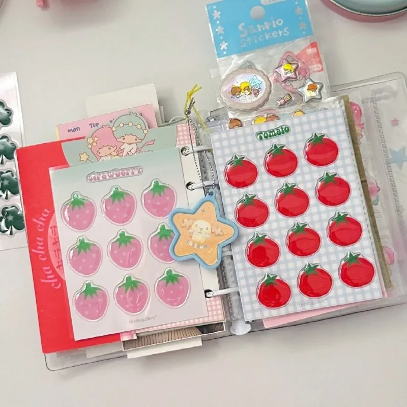 Pegatinas de relieve con fresa y tomate para álbum infantil - imagen 3