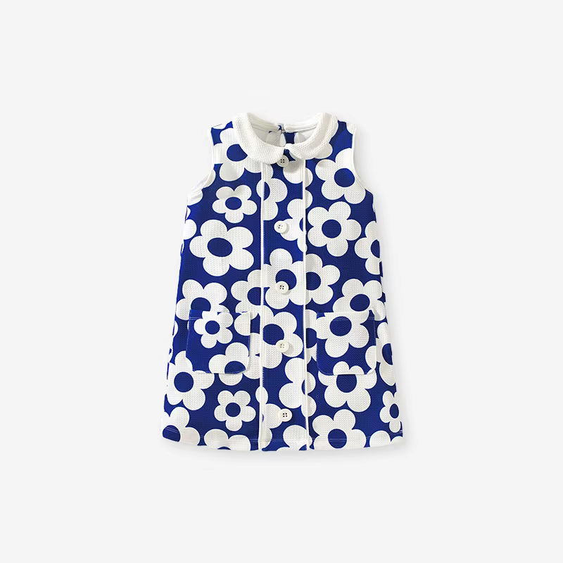 Vestido de bebé sin mangas floral veraniego para picnic y fiesta - imagen 3
