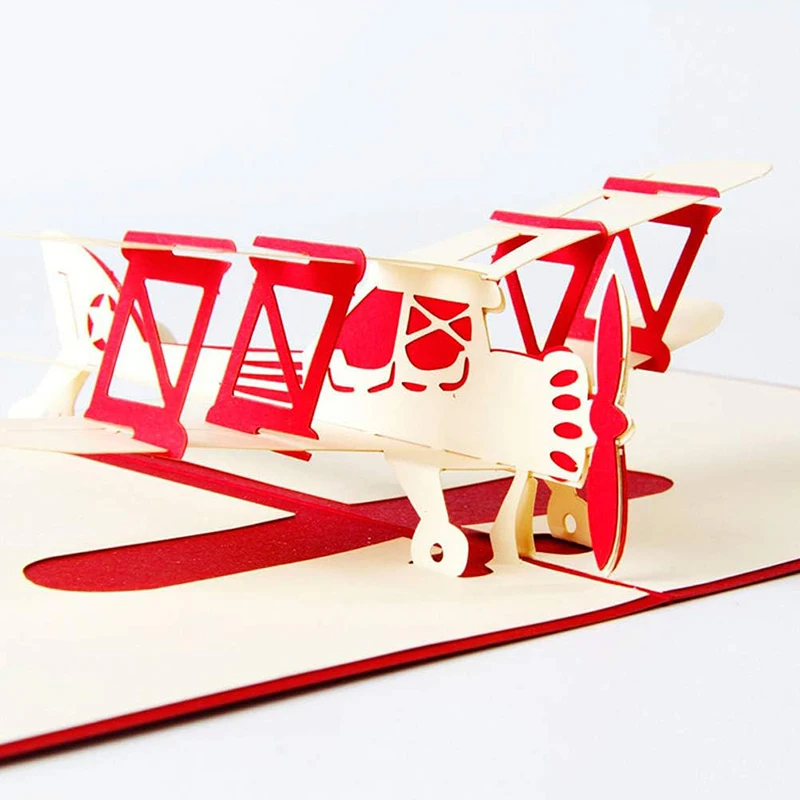 Tarjeta invitación fiesta bebé 3D avión – Manualidad papel - imagen 5
