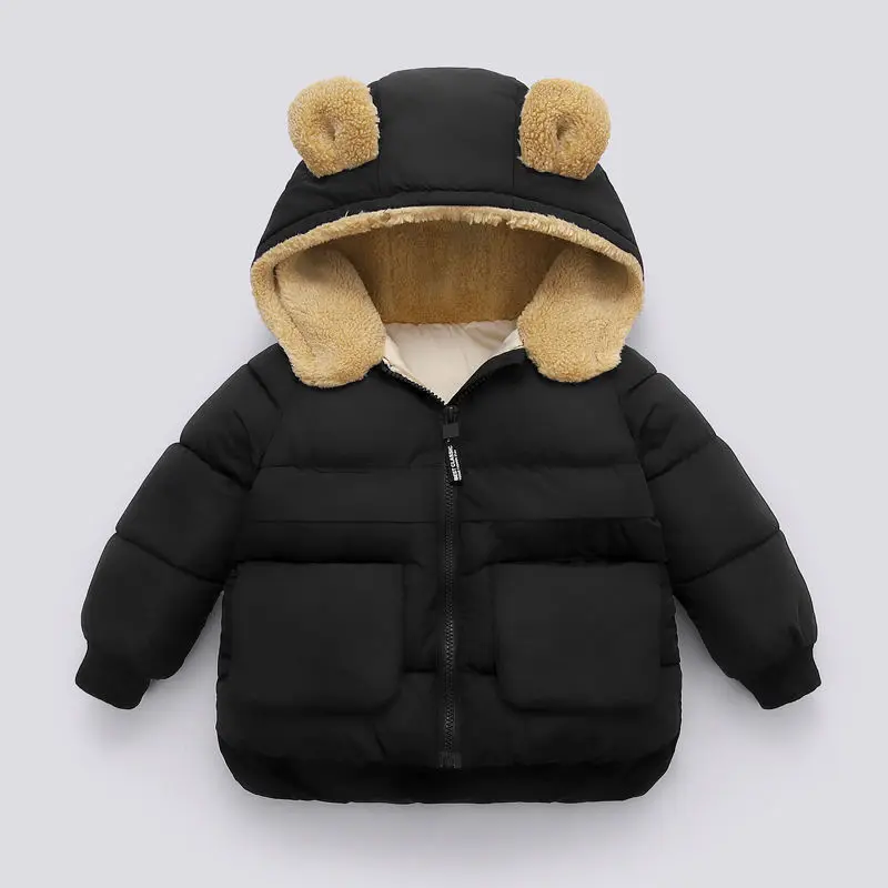 Abrigo forro polar con capucha para niñas – Diseño coreano invierno - imagen 4