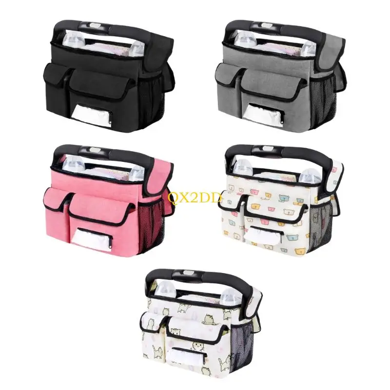 QX2D bolsa colgante para carrito de bebé con correas ajustables - imagen 2