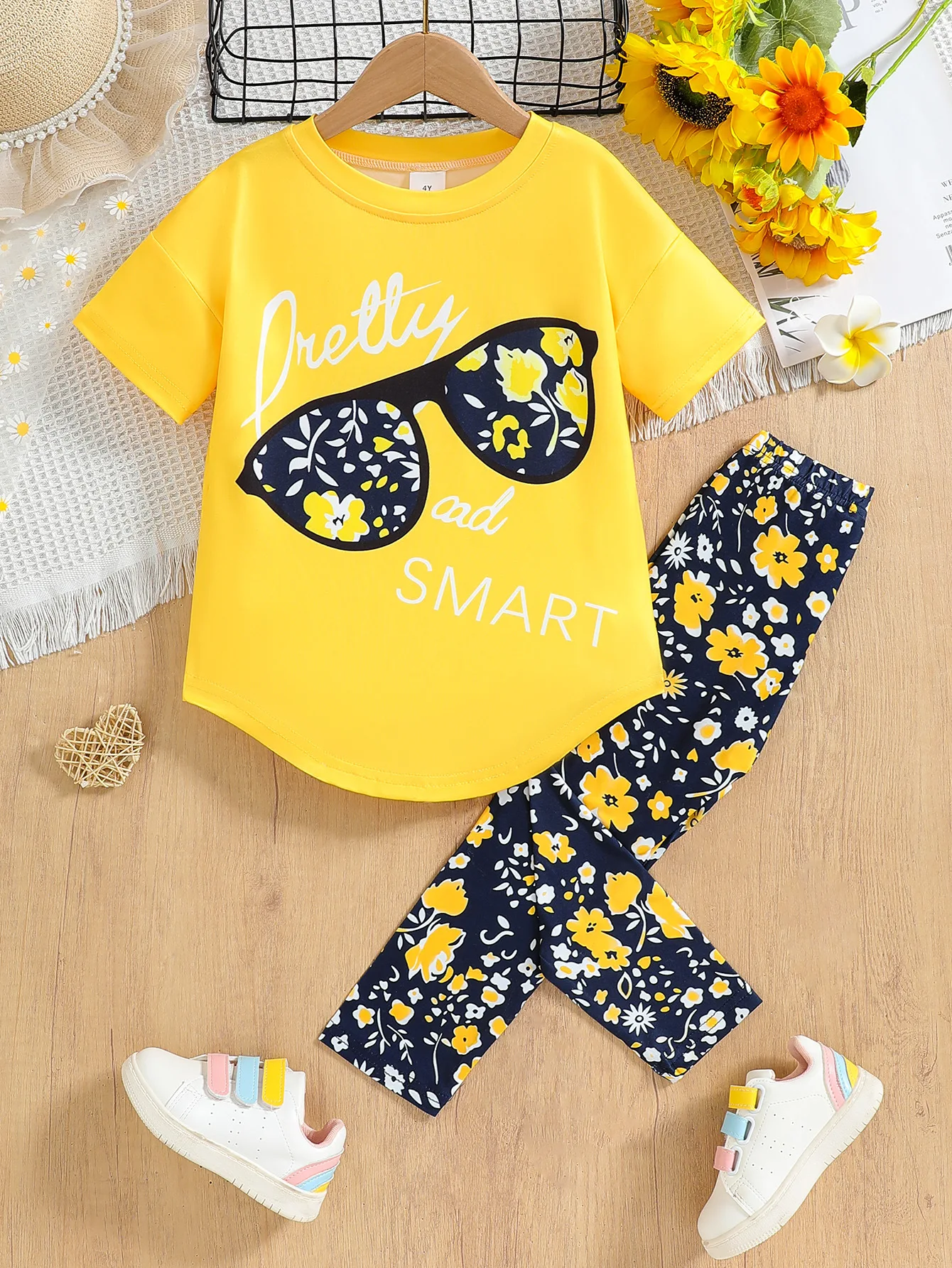 Conjunto de ropa infantil de verano para niñas
