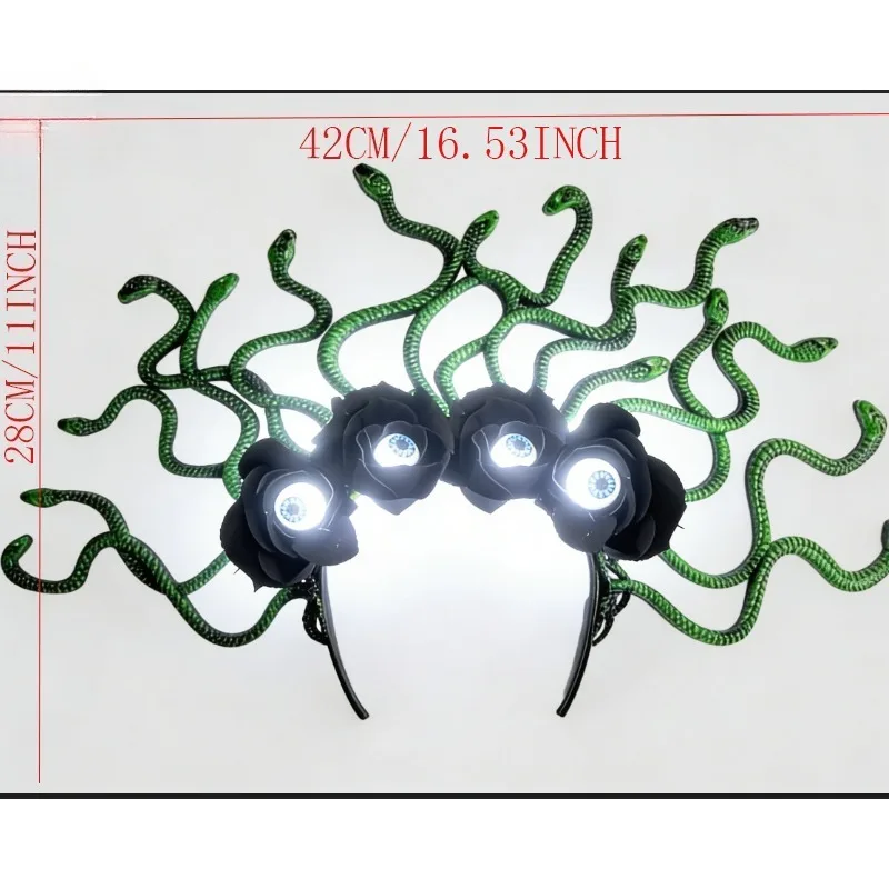 MedusLED Corona luminosa de pelo Goddess para Halloween - imagen 5