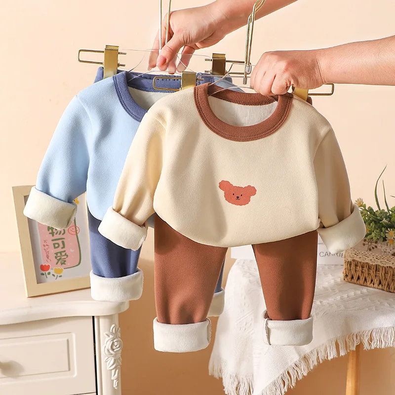 Conjunto de lana para niña con jersey de manga larga y pantalón - imagen 3