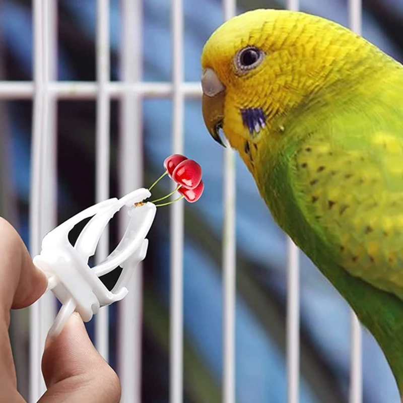 Pinza comedero para hueso sepia en loros, frutas y verduras