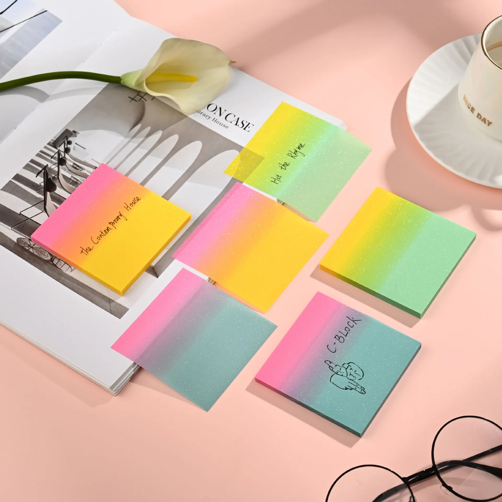 Pegatinas fluorescentes transparentes impermeables para notas - imagen 4