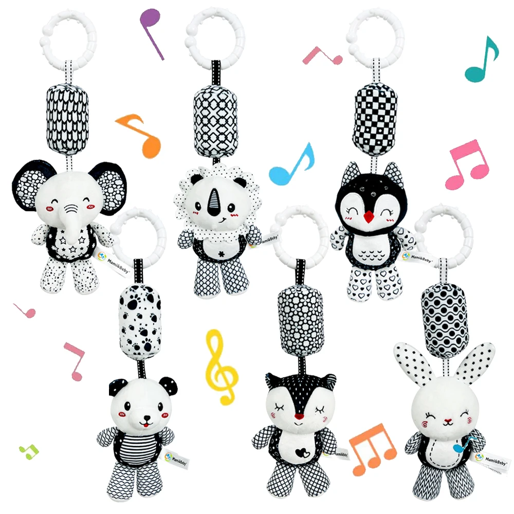 Juguete colgante de cuna: campana, peluche y sonajero para bebé - imagen 3