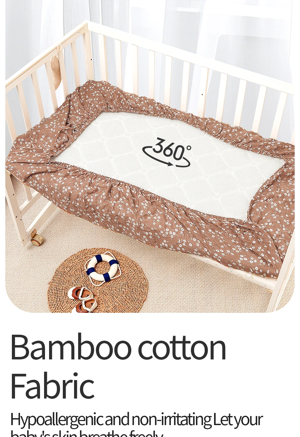 Baby sleeping on soft bedding