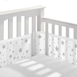 Protector de cuna transpirable lavable para bebé recién nacido
