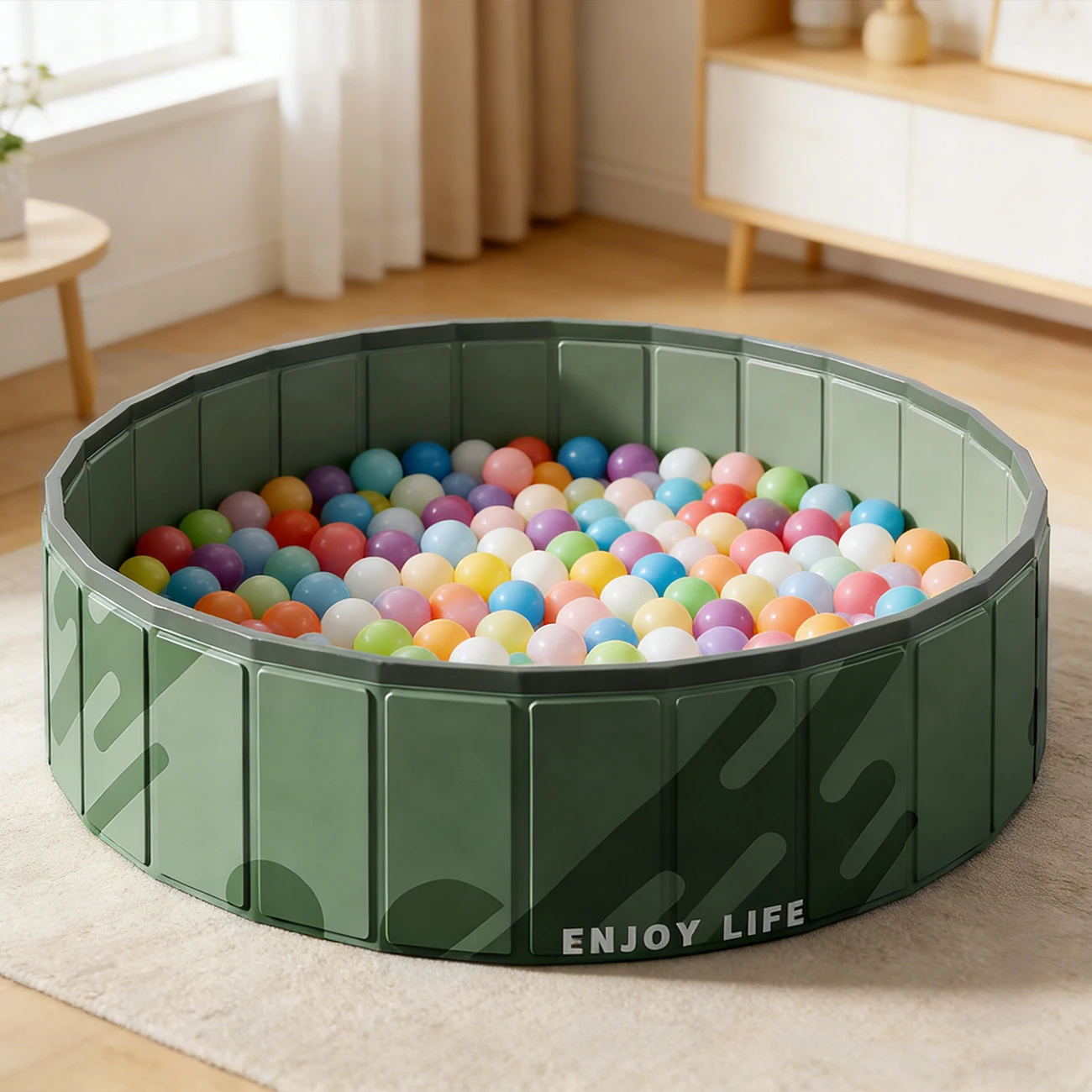Piscina de pelotas plegable grande para interior y exterior
