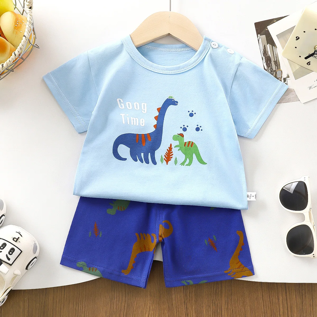 Conjunto de verano de algodón para bebé: camiseta y pantalón corto - imagen 5