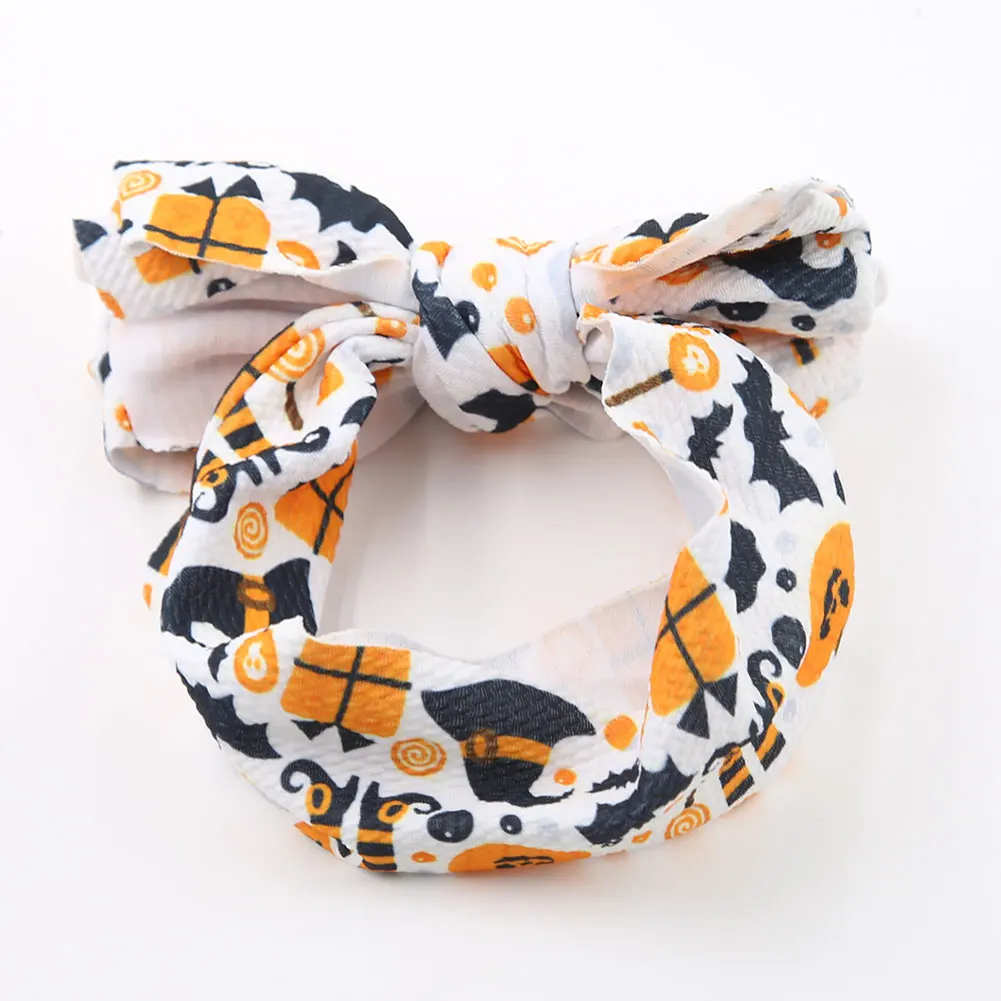 Diademas Halloween para bebé – Estampado fantasma con lazo - imagen 4