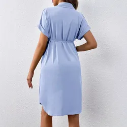 Vestido de maternidad verano con botones y cinturón