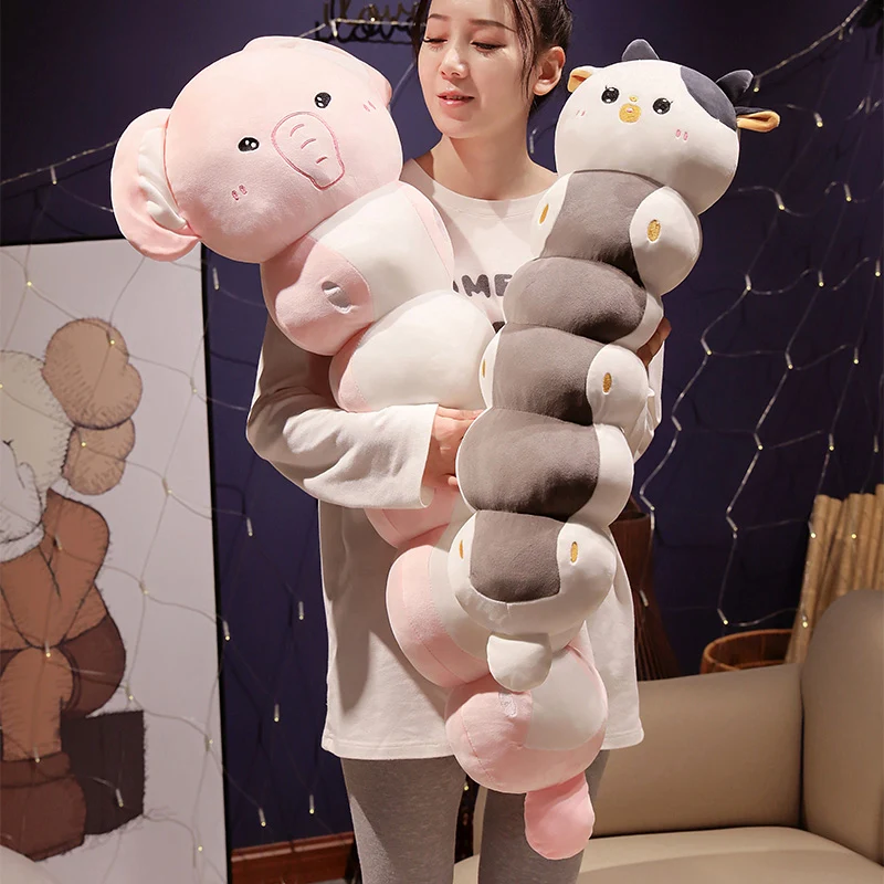 Almohada larga suave de peluche con diseño animal para dormir - imagen 5