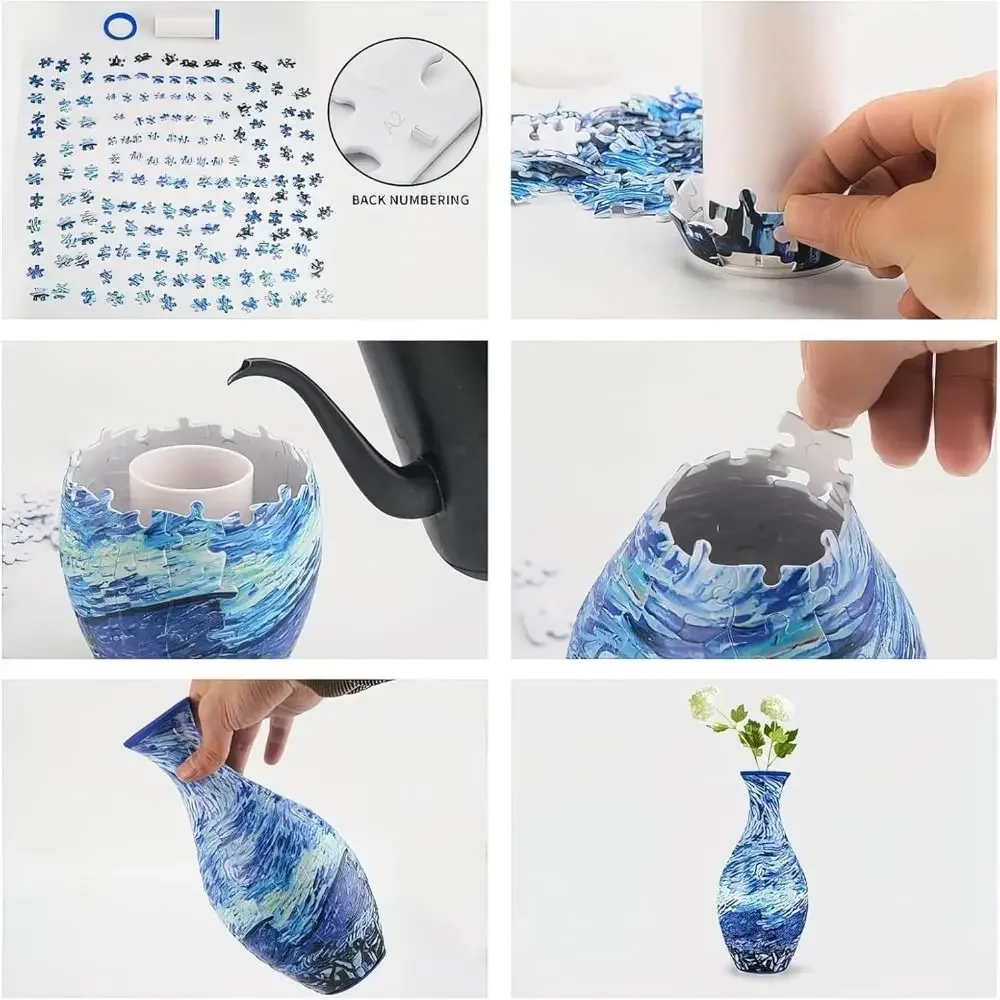 Puzle 3D de flores de plástico curvo para manualidades - imagen 2