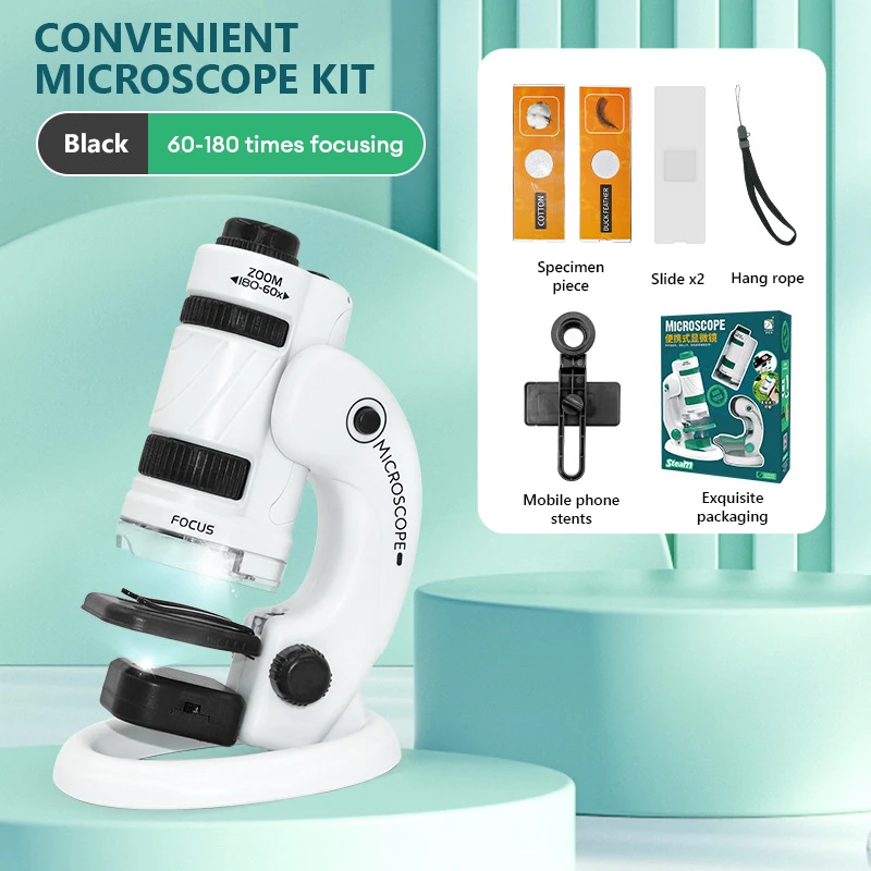 Kit de microscopio para niños con luz LED y laboratorio - imagen 2