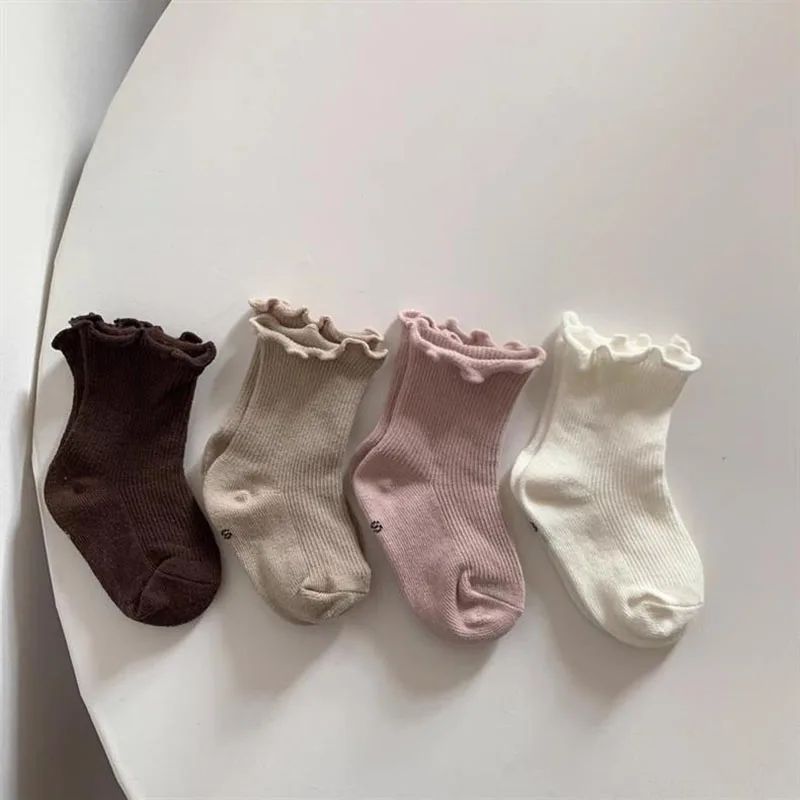 Calcetines de bebé MILANCEL tubo de color sólido para primavera