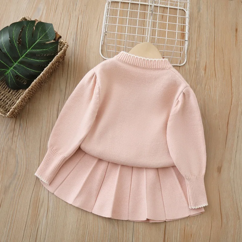 MILANCEL conjunto suéter y falda para niña otoño tejido punto - imagen 5