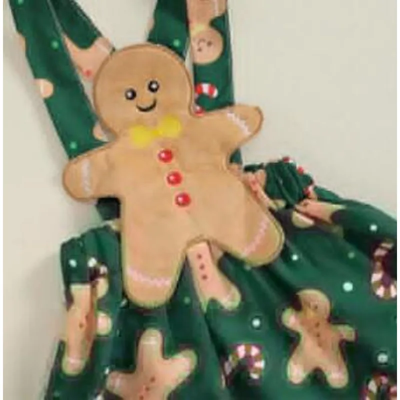 Conjunto navideño de falda y mameluco para recién nacido otoño-invierno - imagen 3