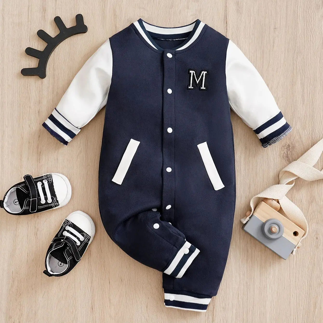 Mono pijama de algodón para bebé recién nacido Boston - imagen 2