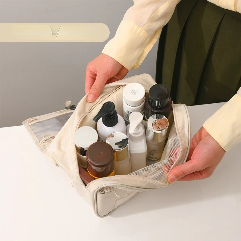 Bolsa de cosméticos plegable de PVC impermeable para viaje - imagen 4
