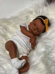 Romy muñeca reborn de bebé con piel oscura – Regalo Navidad