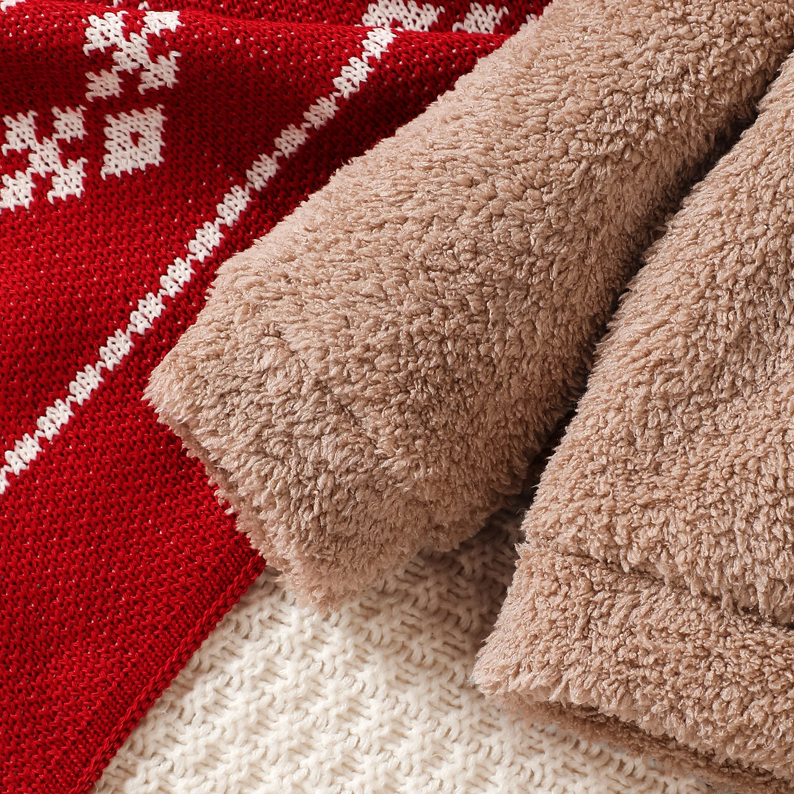 Conjunto navideño bebé sudadera de felpa con capucha y pantalón cálido - imagen 4