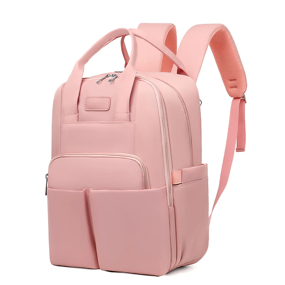 Bolsa de pañales estilo mochila minimalista con multibolsillos - imagen 5