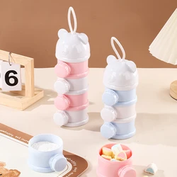 Caja portátil estilo oso para leche en polvo y aperitivos de bebé