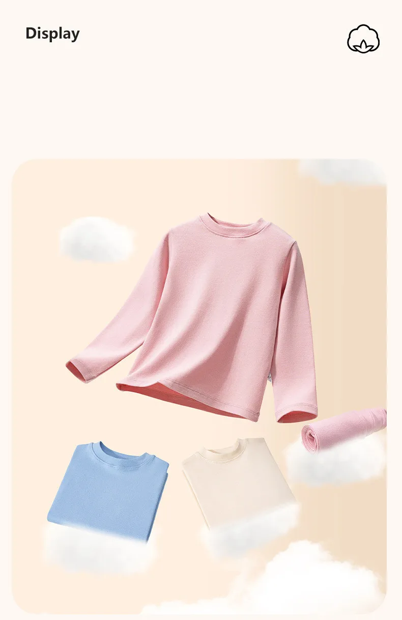 Pijama de algodón manga larga para niño y niña otoño