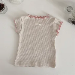 Camiseta de verano para bebé color liso suave y cómoda