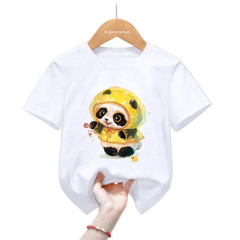 Camiseta Kawaii Panda para niños y niñas – Verano 2024 - imagen 4