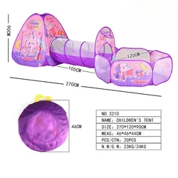 IMBABY piscina de bolas plegable con túnel y tienda de campaña