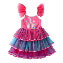 DXTON disfraz de sirena infantil con vestido verano ajustable