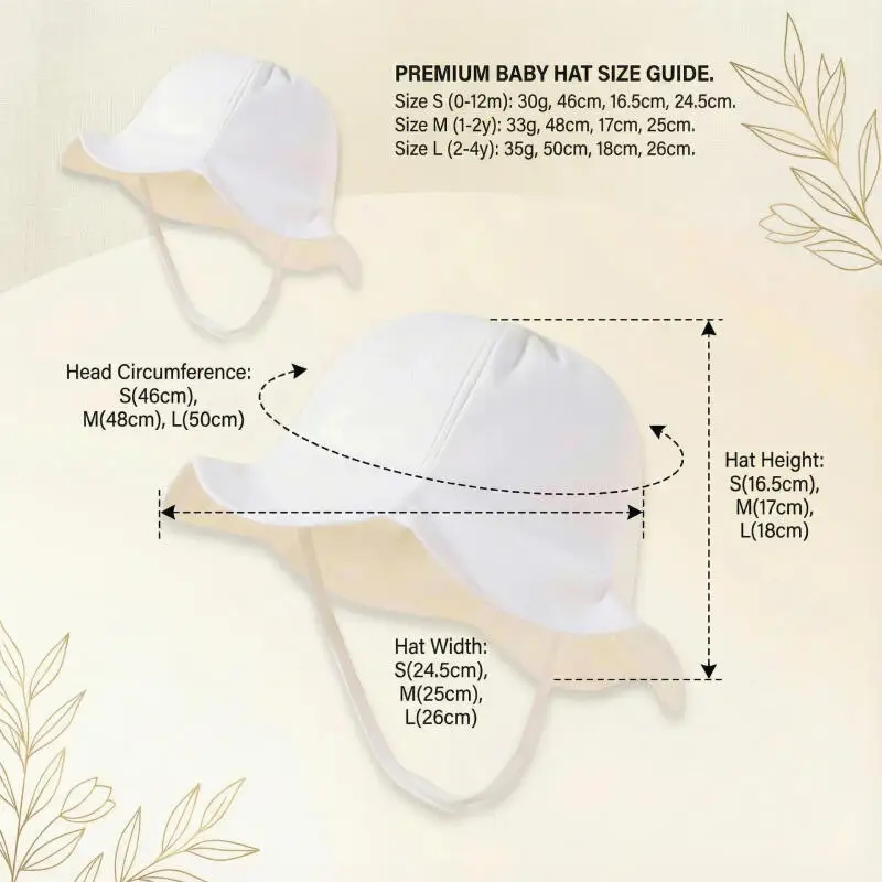 Gorro pescador de algodón transpirable con protección UV para bebés - imagen 5