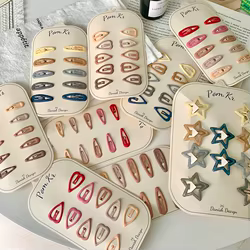 Pinzas para el cabello con estrellas coloridas y purpurina para niñas