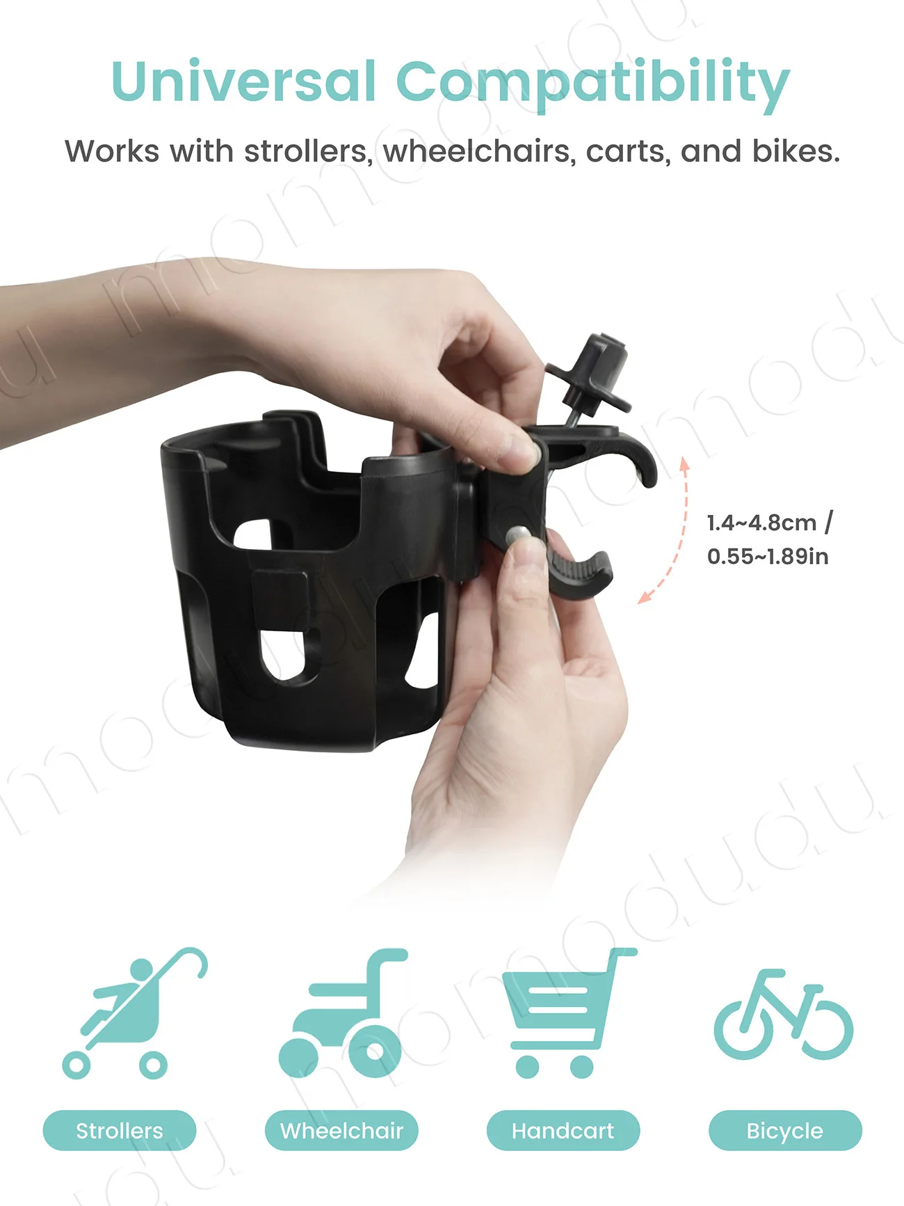 Portavasos para cochecito universal con soporte de teléfono - imagen 2