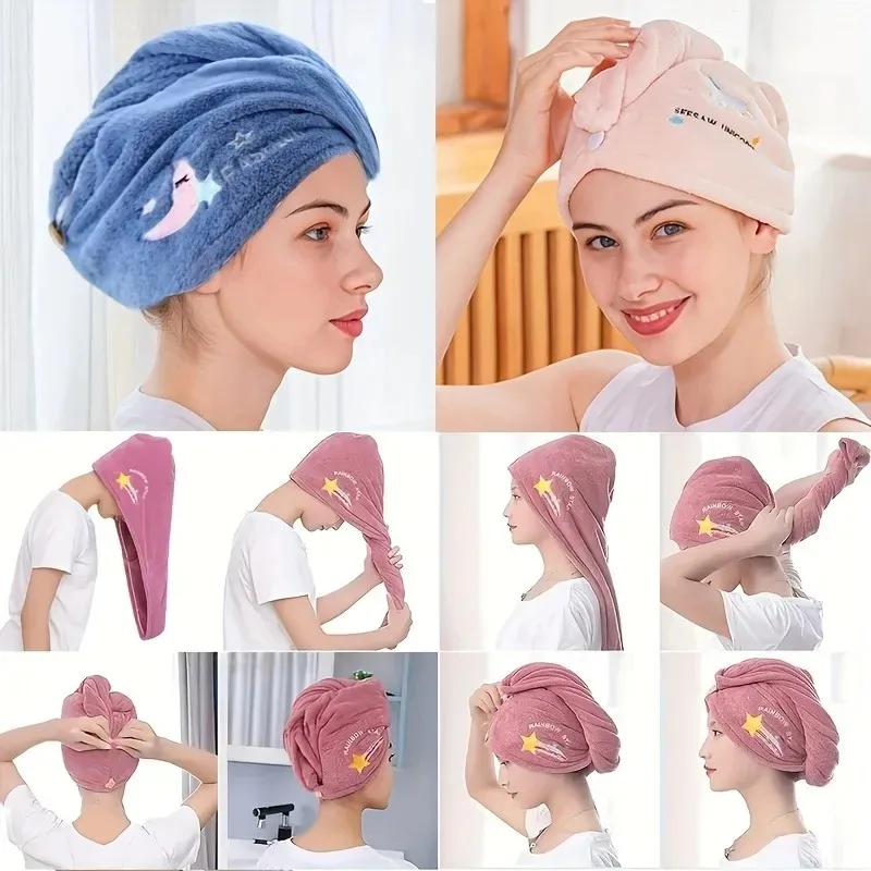 Gorro Hari ducha microfibra para secado rápido con forro polar - imagen 5
