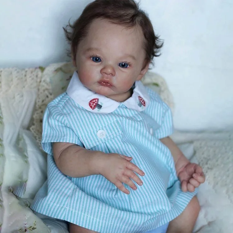Muñeco realista kit con pelo enraizado a mano y cuerpo de tela - imagen 4