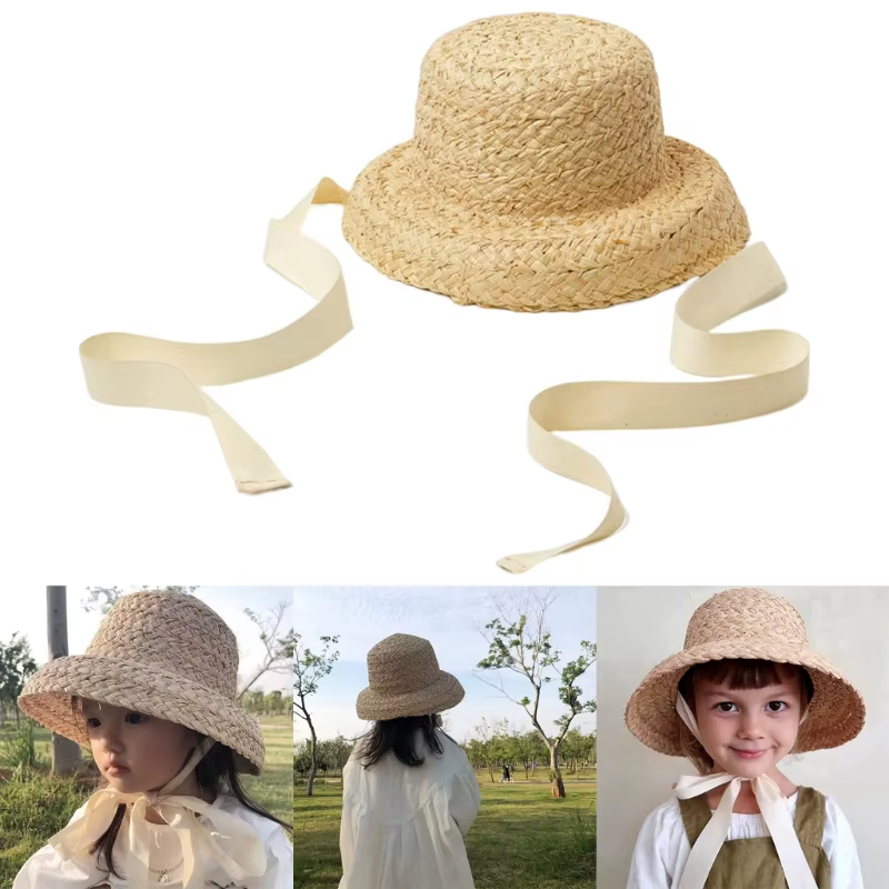 Gorra de paja para niños