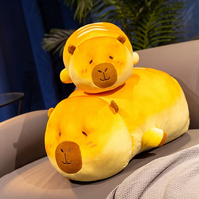 Peluche capibara suave, almohada cojín para dormir y sofá