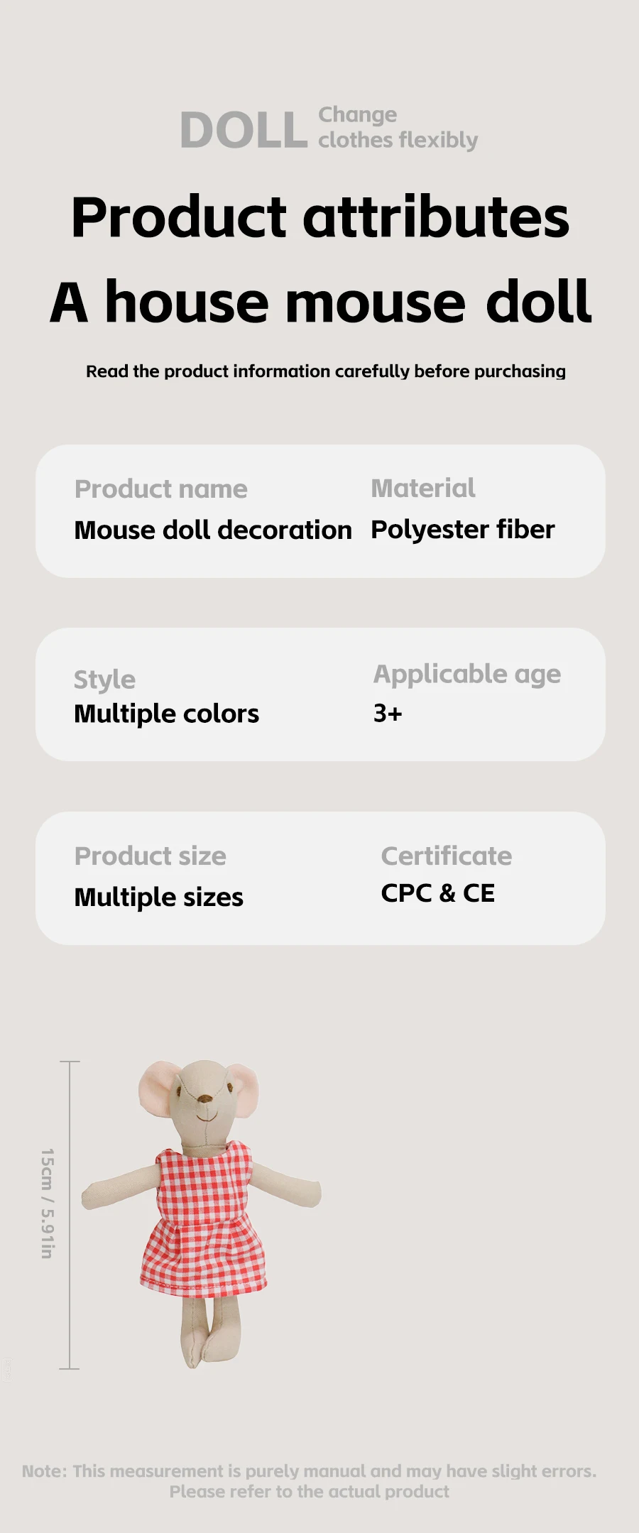 Detalles del peluche