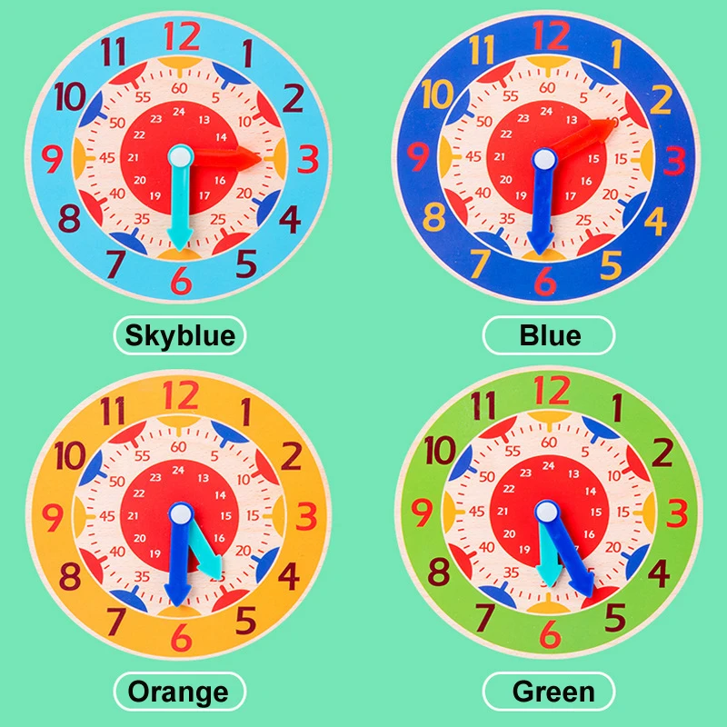 Reloj de madera Montessori para niños: horas y minutos educativos - imagen 3