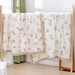 Manta de muselina estampada para recién nacido – transpirable