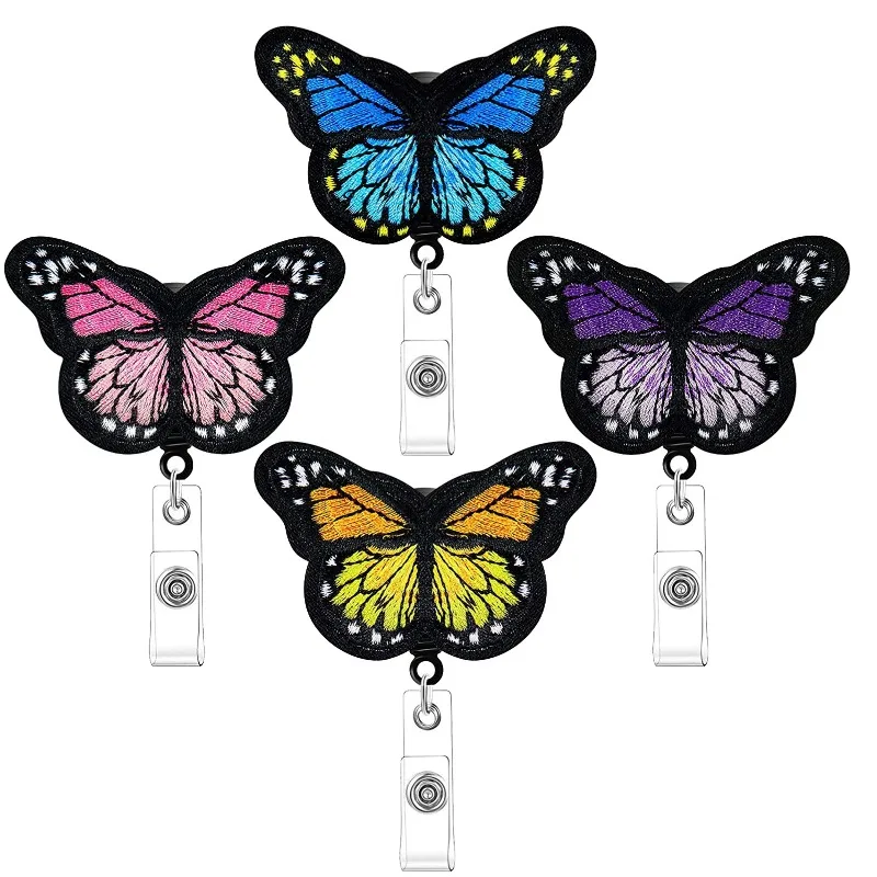 Porta tarjetas retráctil con cordón y mariposa para identificación - imagen 4