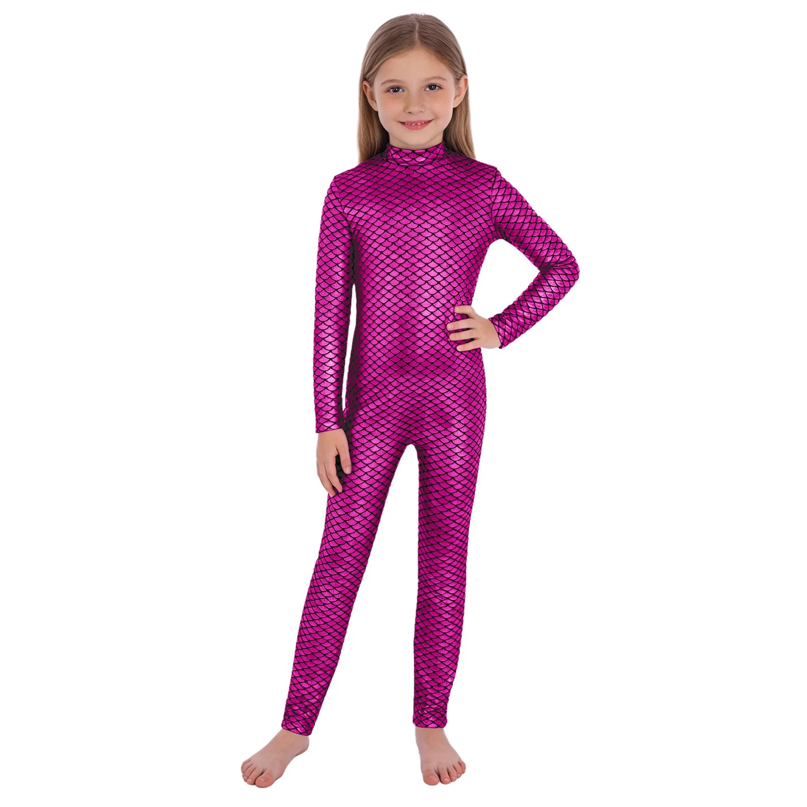 Maillot de ballet sirena con escamas metálicas para niña - imagen 2